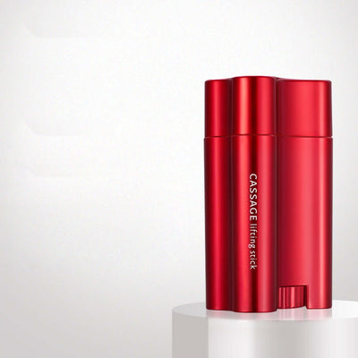 Red beauty stick for lifting and firming skin, featuring peptide ingredients for anti-wrinkle and brightening effects.