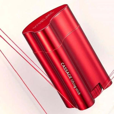 Red beauty stick for skin lifting and firming, designed for moisturizing and brightening with peptide ingredients.